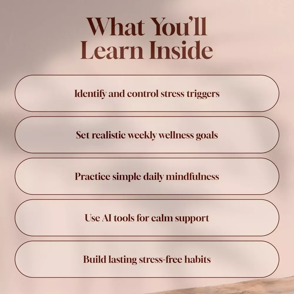 How to Create a Realistic 7-Day Stress Plan | Digital Stress Management Guide, Mindfulness eBook & Checklist for Anxiety Relief and Self-Care (Instant Download)