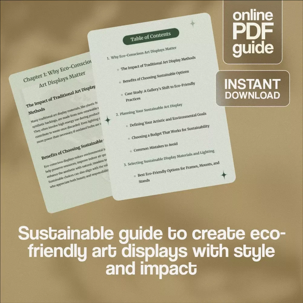 Eco-Conscious Art Display Guide | Sustainable Art Exhibit Setup, Green Gallery Display Ideas, Eco-Friendly Frames & Lighting