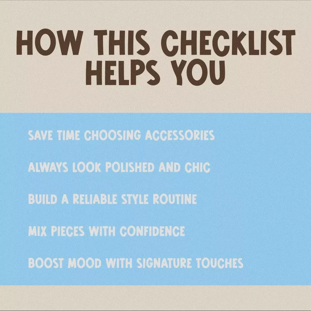 Accessory Routine Checklist: 10 Pieces to Wear Daily | Digital Download Style Guide, Fashion eBook, Capsule Wardrobe Jewelry & Accessory Essentials