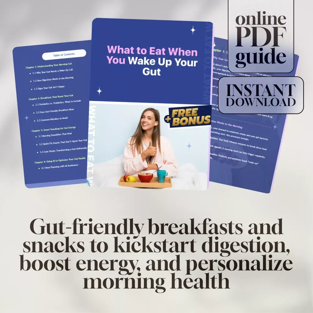 What to Eat When You Wake Up Your Gut | Gut Health Guide, Digital Download, Morning Nutrition eBook, Gut-Friendly Checklist for Better Digestion