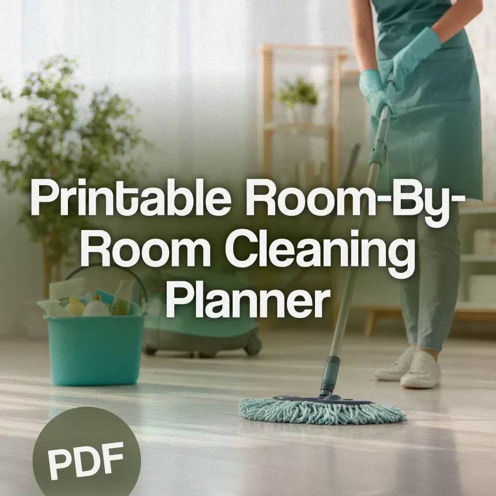 Printable Room-by-Room Cleaning Planner | Digital Cleaning Checklist | Home Organization & Decluttering Guide | Instant Download