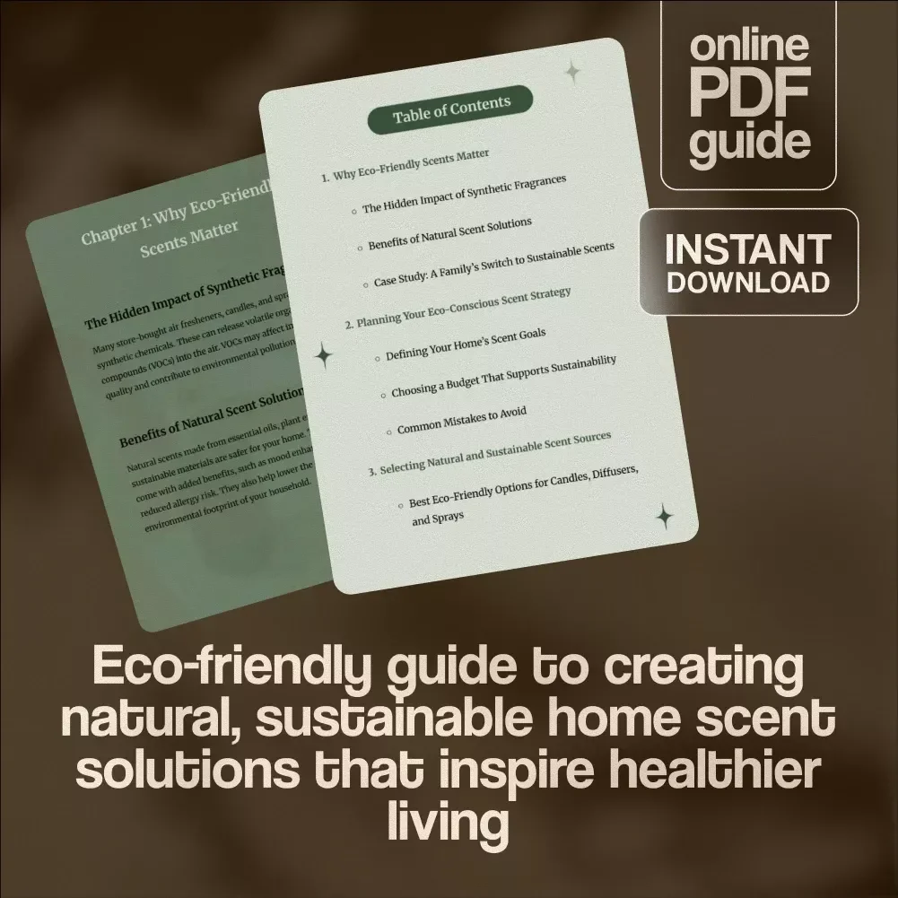 Eco-Conscious Home Scent Solutions Guide | Digital Download | Sustainable Living, Natural Scents, Eco-Friendly Candles & Diffusers