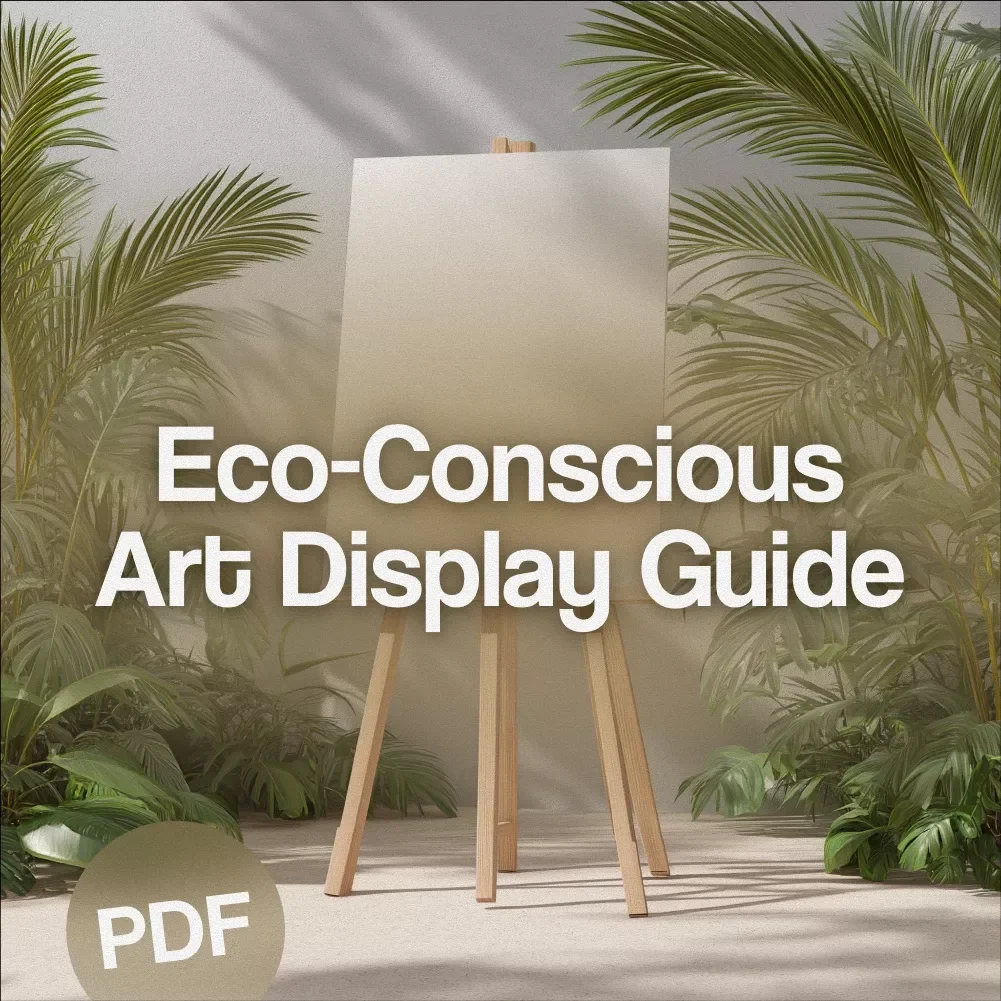 Eco-Conscious Art Display Guide | Sustainable Art Exhibit Setup, Green Gallery Display Ideas, Eco-Friendly Frames & Lighting