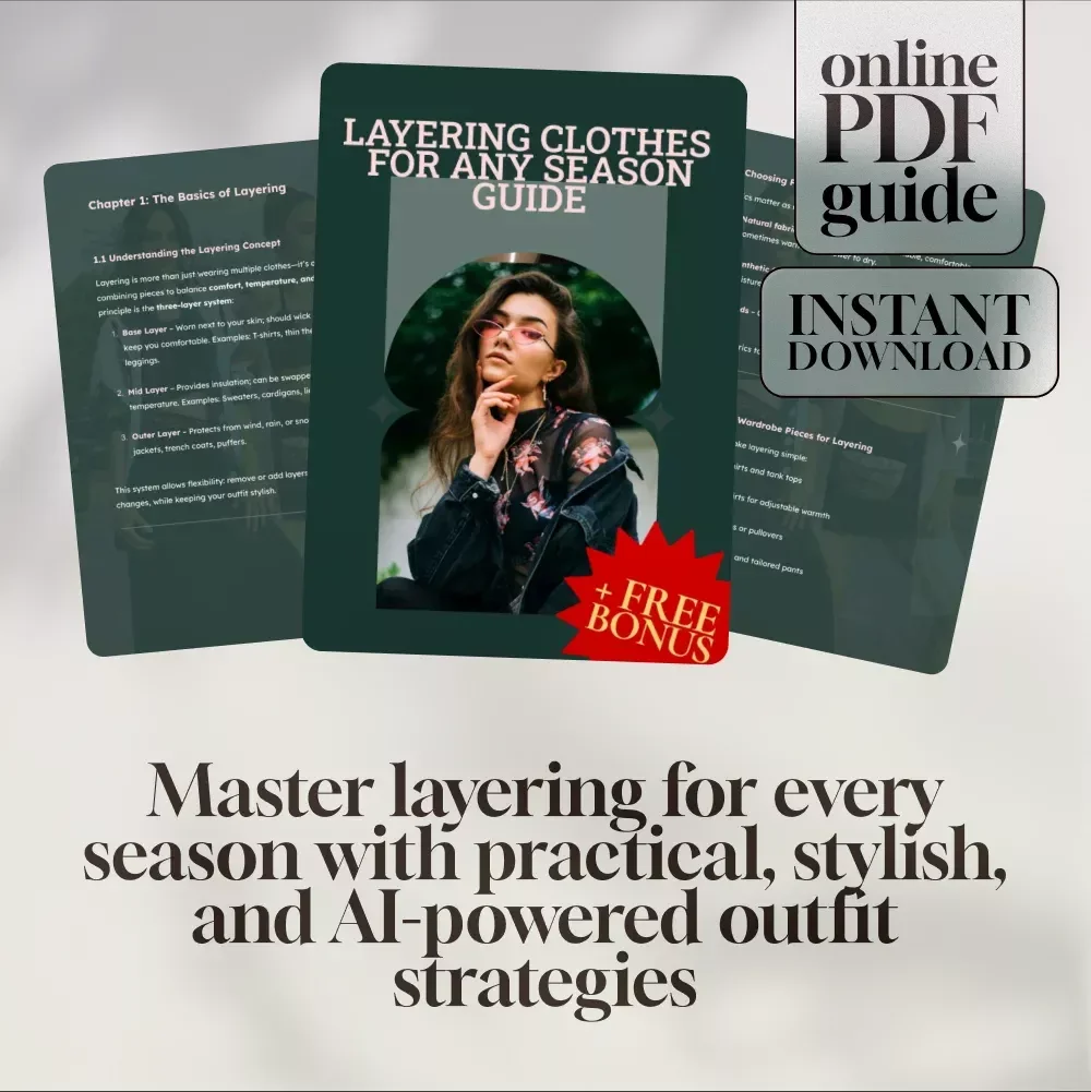 Layering Clothes for Any Season Guide – Digital Download for Style, Outfit Planning & AI Fashion Tips