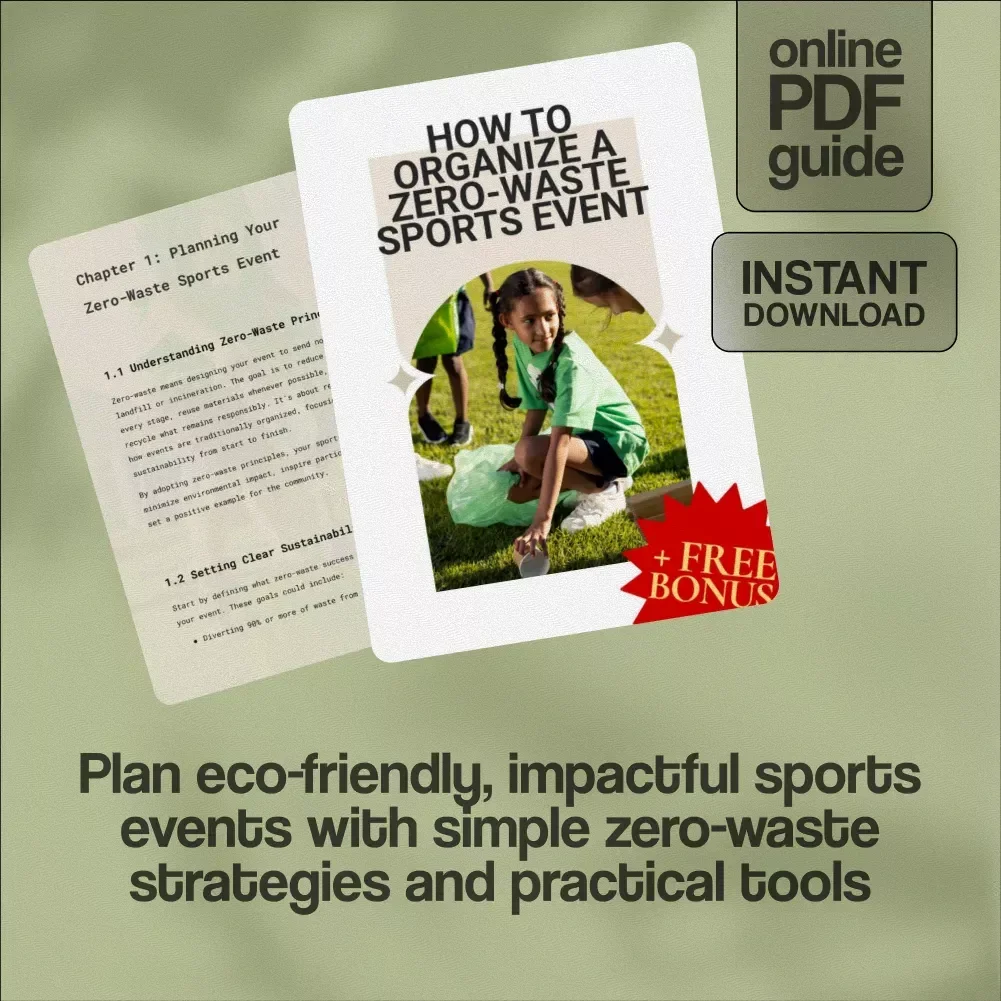 How to Organize a Zero-Waste Sports Event | Eco-Friendly Event Planning Guide | Digital Download for Organizers, Coaches & Sustainability Leaders