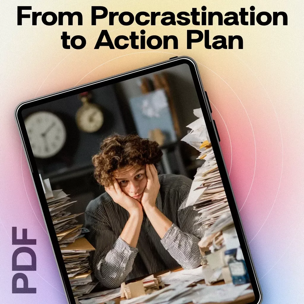 From Procrastination to Action Plan | Productivity Guide | Digital Download eBook for Time Management, Motivation, and Personal Growth