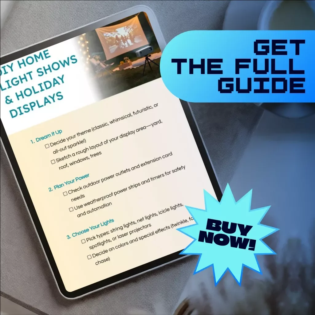 DIY Home Light Shows & Holiday Displays Checklist | Christmas Lights Planner | Outdoor Holiday Decor Guide | Digital Download