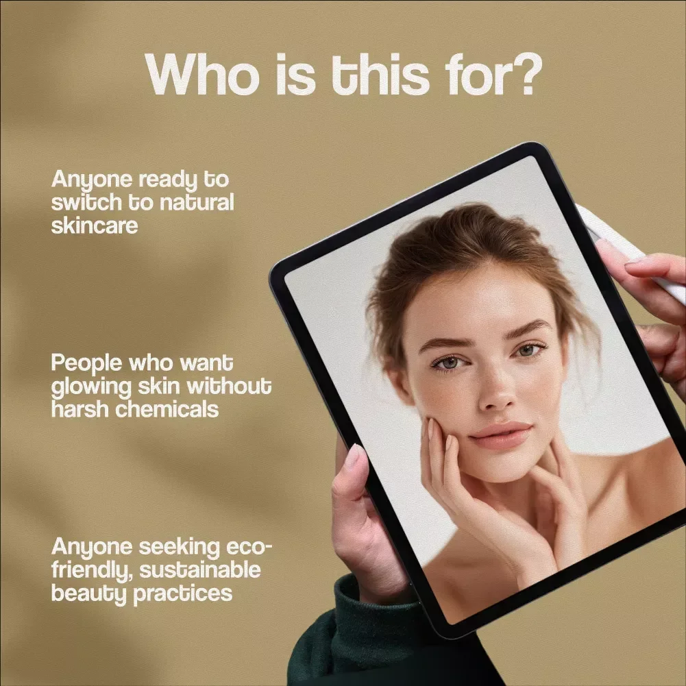 Natural Skincare Routine Guide | Digital Download for Glowing Skin | eBook with Natural Skincare Tips, DIY Recipes & Sustainable Skincare Practices
