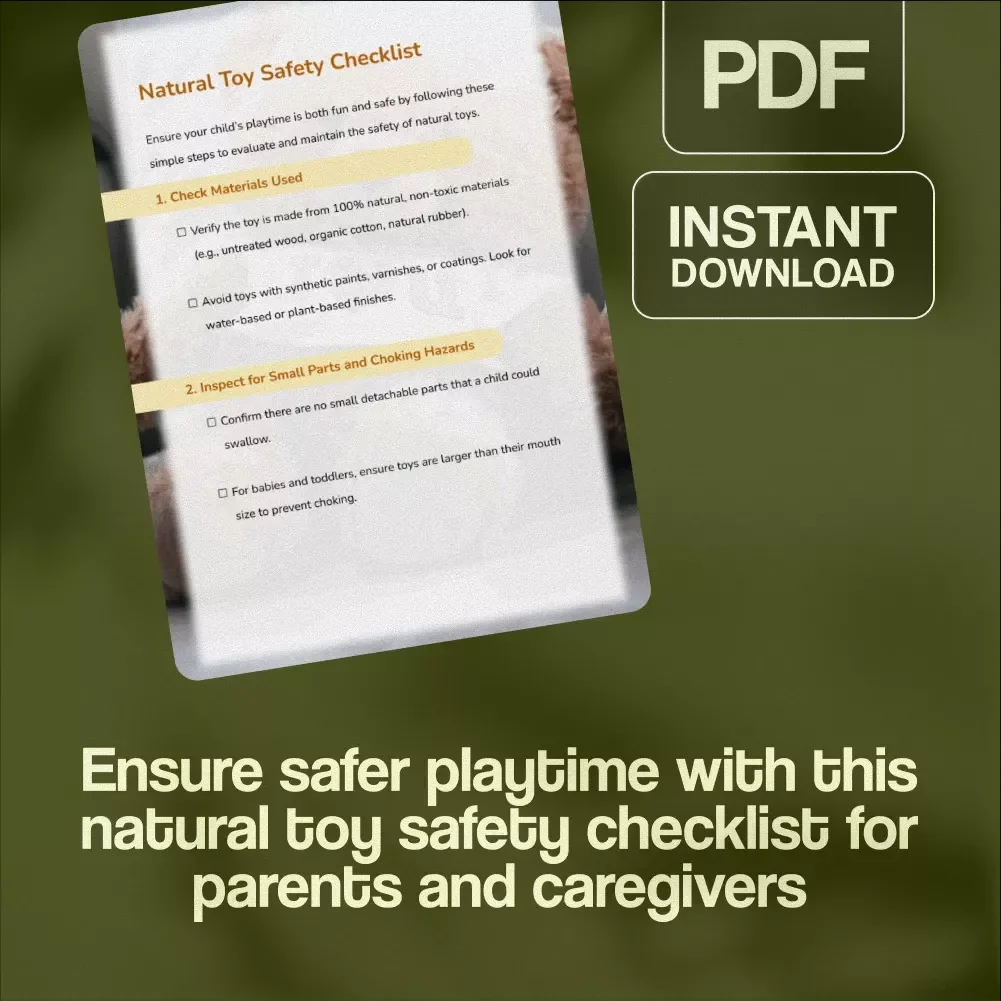 Natural Toy Safety Checklist | Non-Toxic Playtime Guide | Child-Safe Toy Care eBook Digital Download