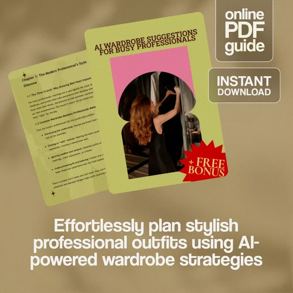AI Wardrobe Suggestions for Busy Professionals: Digital Guide to Effortless Style, Capsule Wardrobes, and AI Outfit Planning