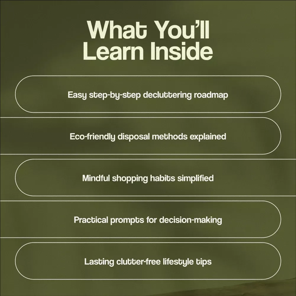 Minimalist Eco-Friendly Decluttering Workbook | Digital Guide for Sustainable Living, Mindful Organization & Zero Waste Home