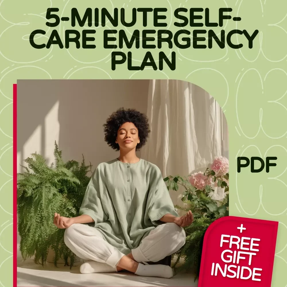 5-Minute Self-Care Emergency Plan | Digital Download Guide for Stress Relief, Quick Mindfulness, Anxiety Calming, and Everyday Wellness