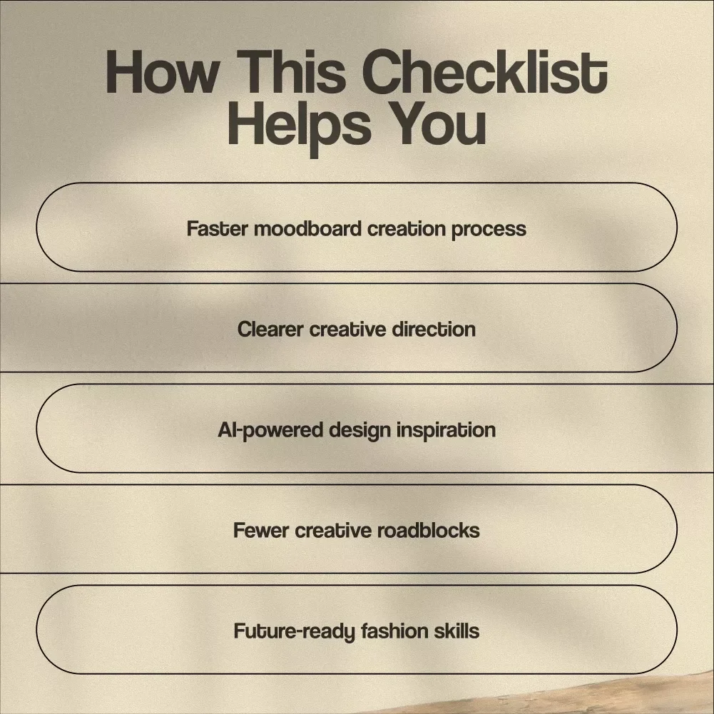 Fashion Moodboard Builder With AI | Digital Download Guide for Designers, eBook for Creative Inspiration, AI Moodboard Checklist for Fashion Design