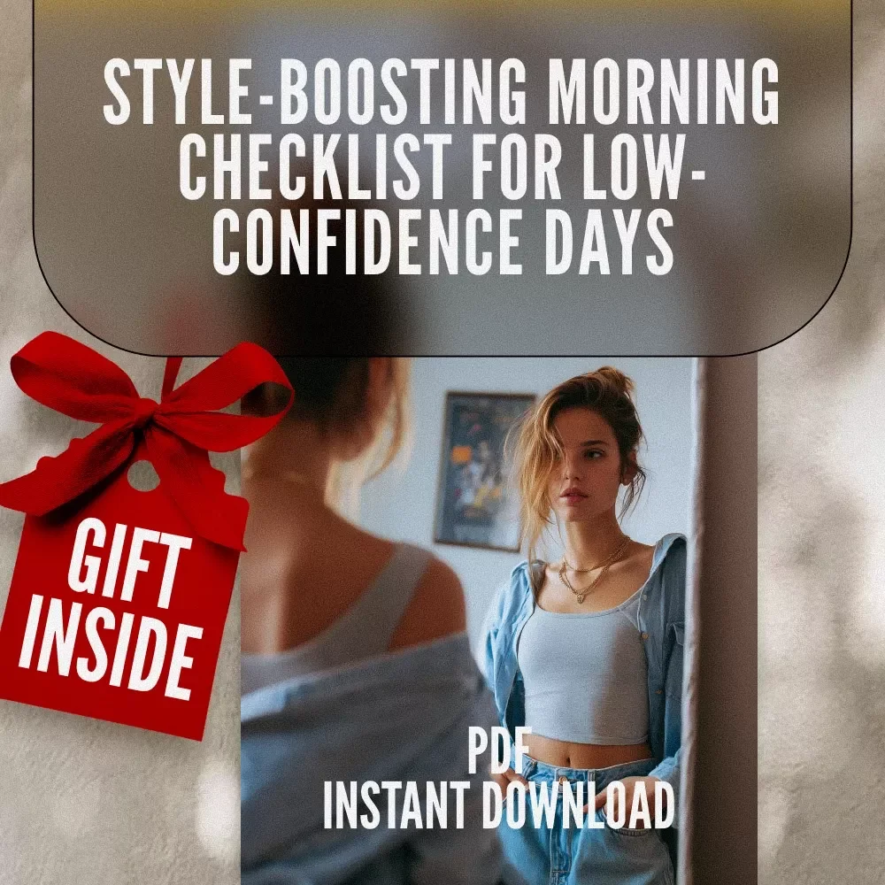 Style-Boosting Morning Checklist for Low-Confidence Days | Confidence Boost Daily Routine | Digital Download Self-Care & Style Guide