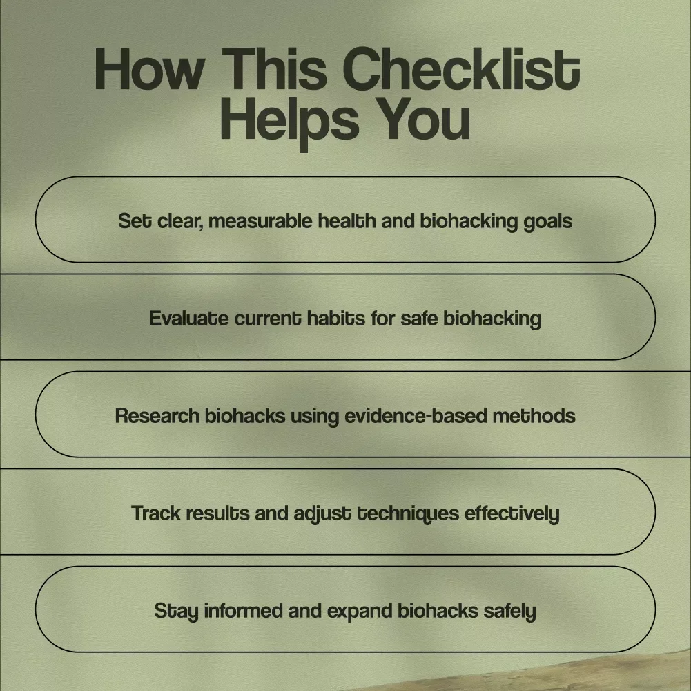 Knowing If Biohacks Are Right for You – Digital Checklist for Smart, Safe Biohacking Decisions