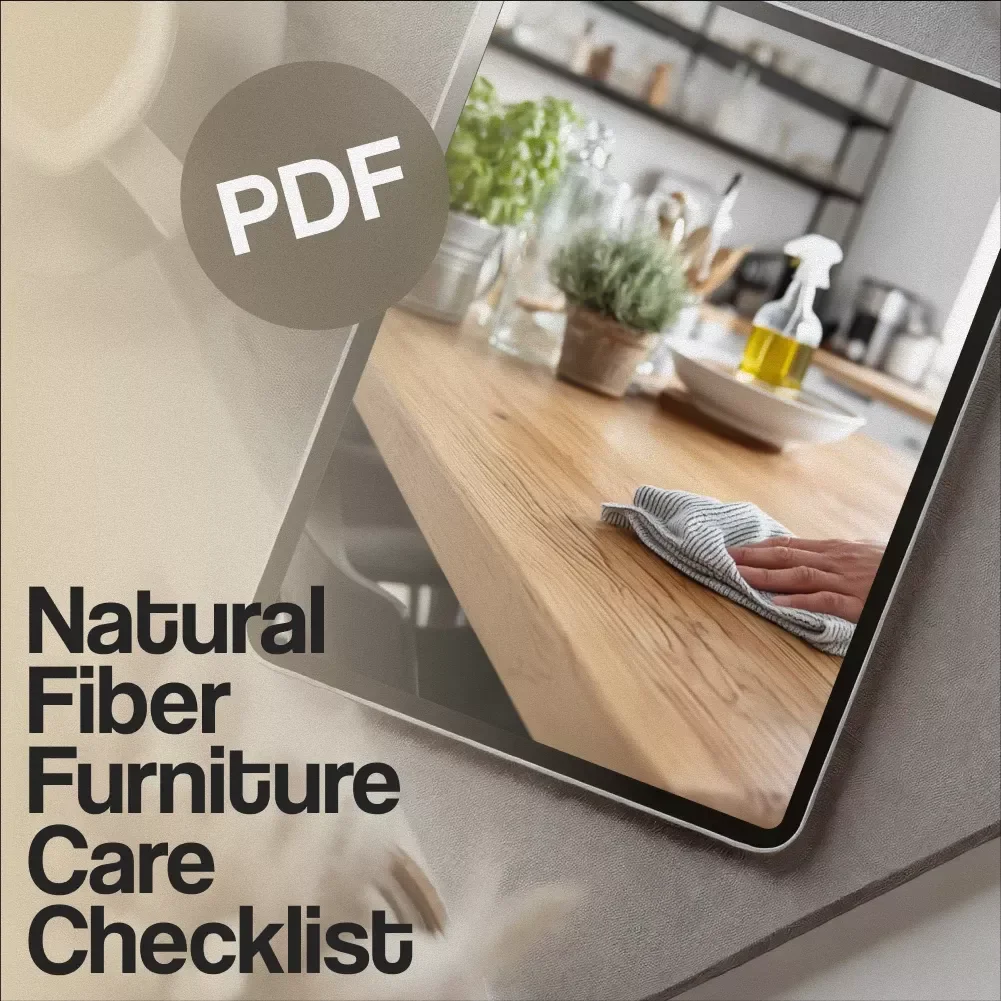 Natural Fiber Furniture Care Checklist | Digital Download for Rattan, Wicker, Bamboo & Seagrass Maintenance | Eco-Friendly Home Care Guide