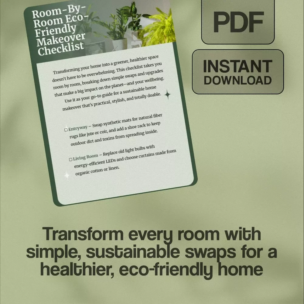 Room-by-Room Eco-Friendly Makeover Checklist | Sustainable Living Guide | Green Home Digital Download | Eco Decor eBook | Zero Waste Checklist