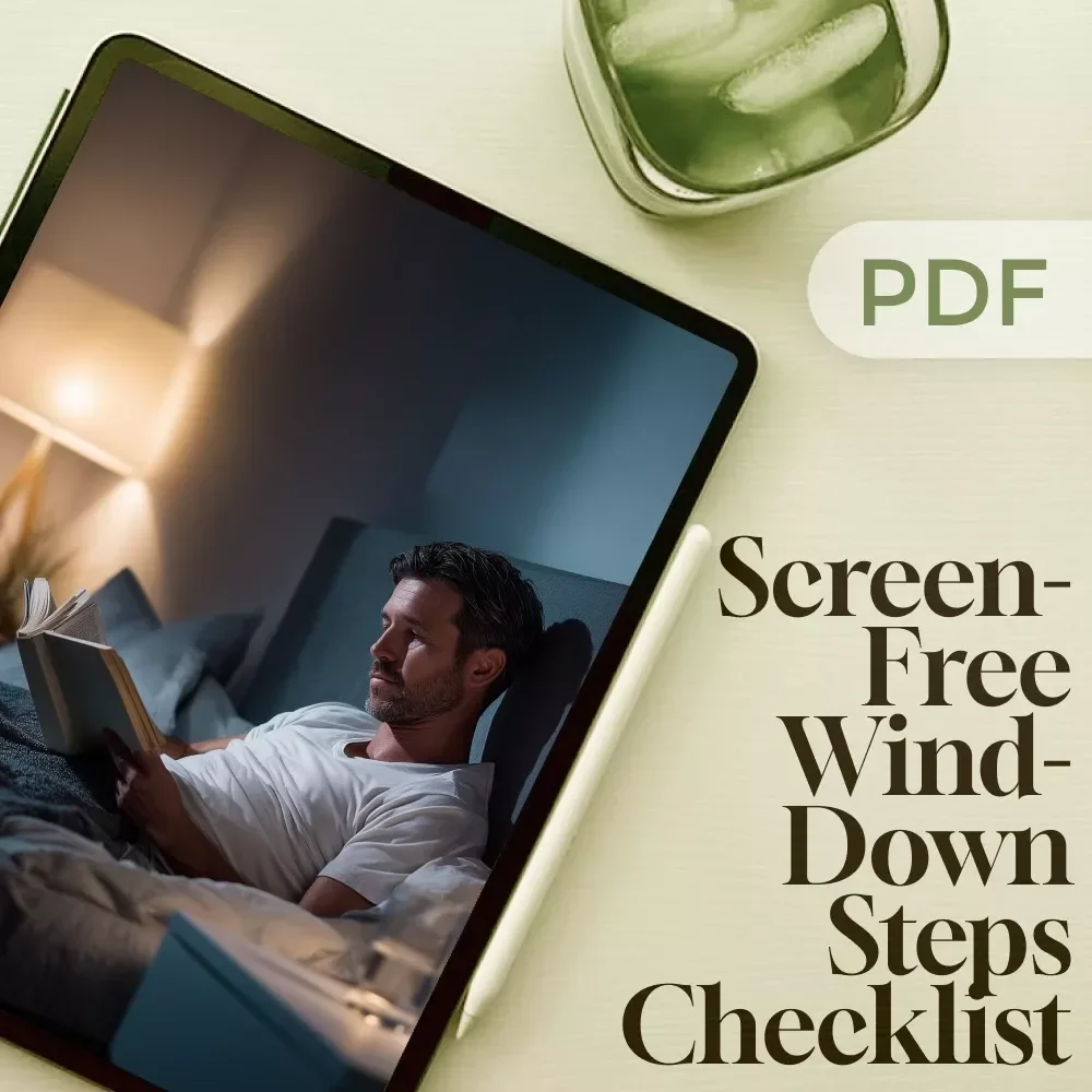 Screen-Free Wind-Down Steps Checklist | Digital Download Sleep Routine Guide | Evening Ritual eBook for Relaxation & Better Rest