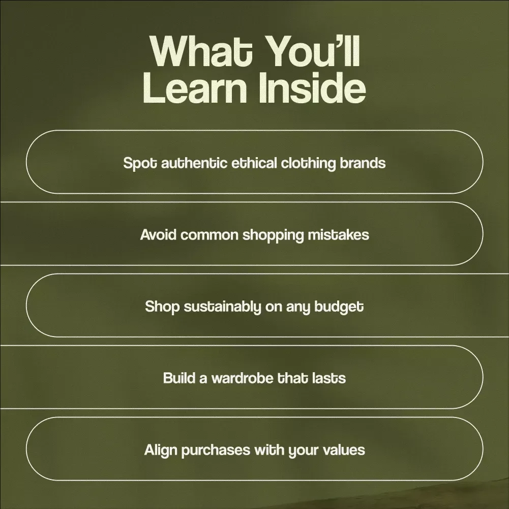 Guide to Shopping for Ethical Clothing Brands | Digital Download | Sustainable Fashion eBook | Conscious Shopping Guide | Eco-Friendly Wardrobe Checklist
