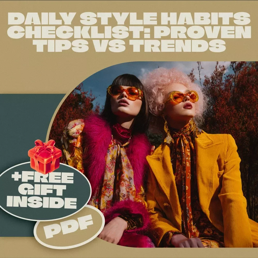 Daily Style Habits Checklist: Proven Tips vs Trends | Digital Download Fashion Guide, Outfit Planning eBook, Wardrobe Organization Checklist, Morning Routine & Style Hacks
