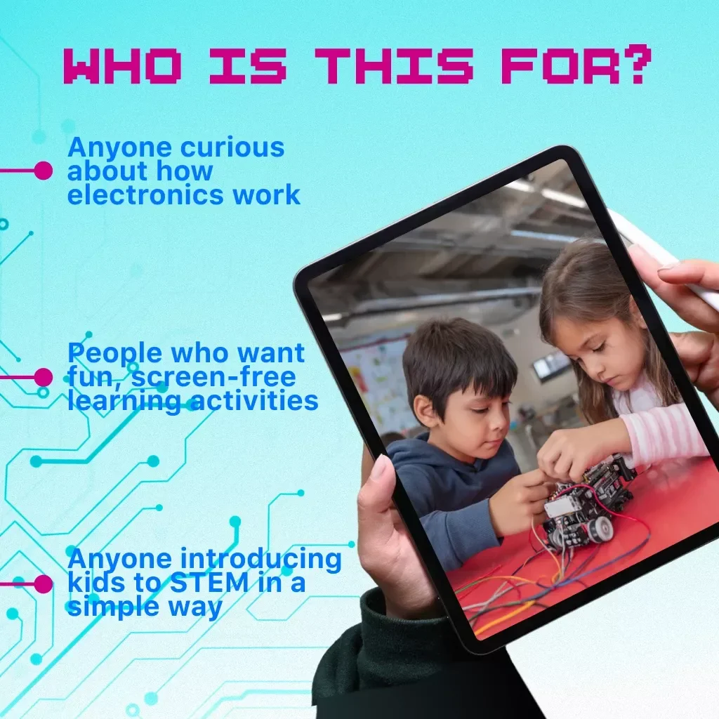DIY Electronics for Kids & Beginners Guide | Fun STEM Projects, eBook, and Printable Checklist for Learning Circuits & Electronics at Home