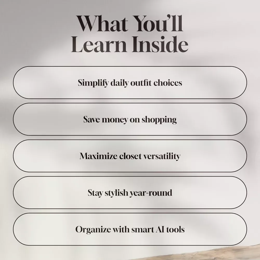Wardrobe Essentials Tracker: 50 Must-Have Pieces | Digital Capsule Wardrobe Guide, Minimalist Closet Planner, Printable Fashion Checklist, eBook PDF Download