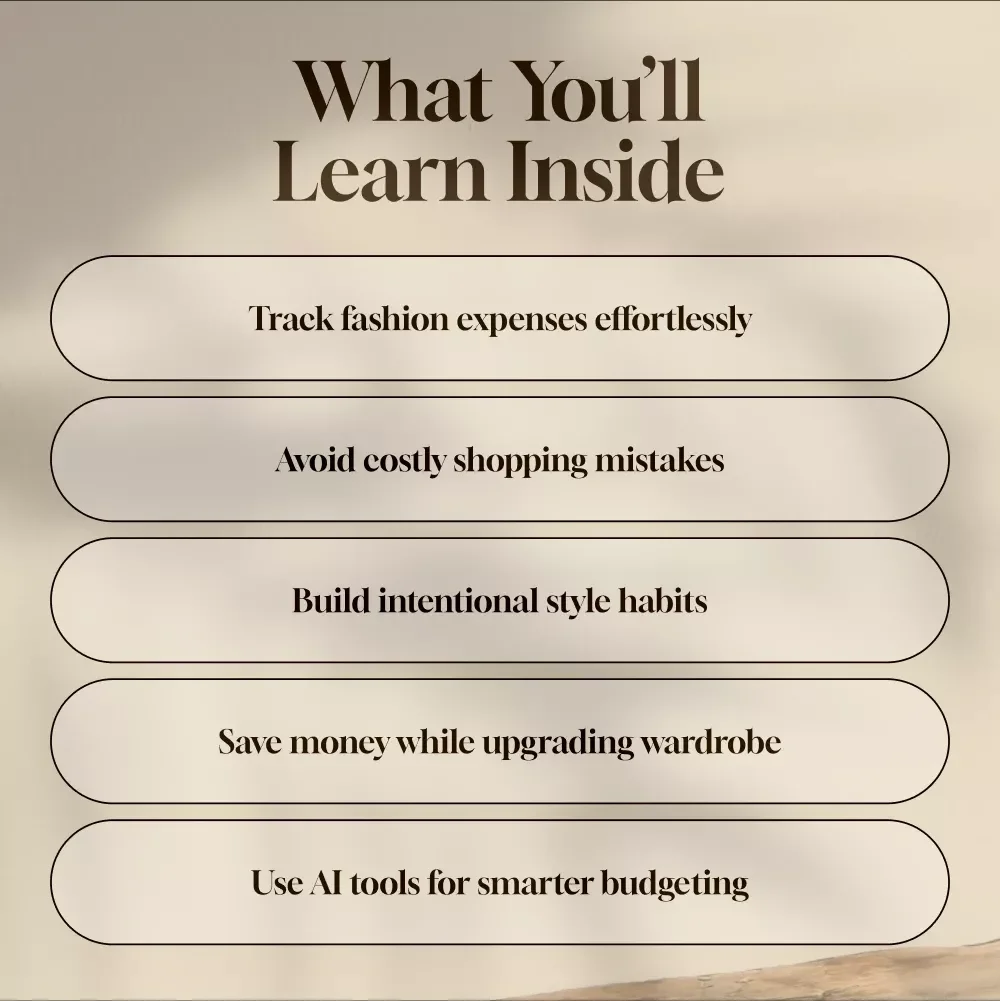 Fashion Budgeting Spreadsheet Guide | Digital Download eBook for Smarter Spending, Closet Organization & AI-Powered Fashion Planning