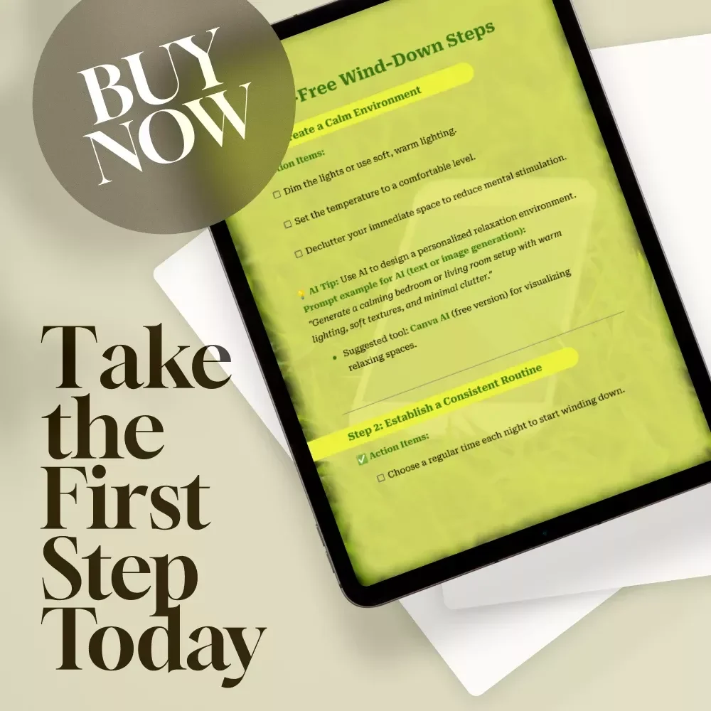 Screen-Free Wind-Down Steps Checklist | Digital Download Sleep Routine Guide | Evening Ritual eBook for Relaxation & Better Rest