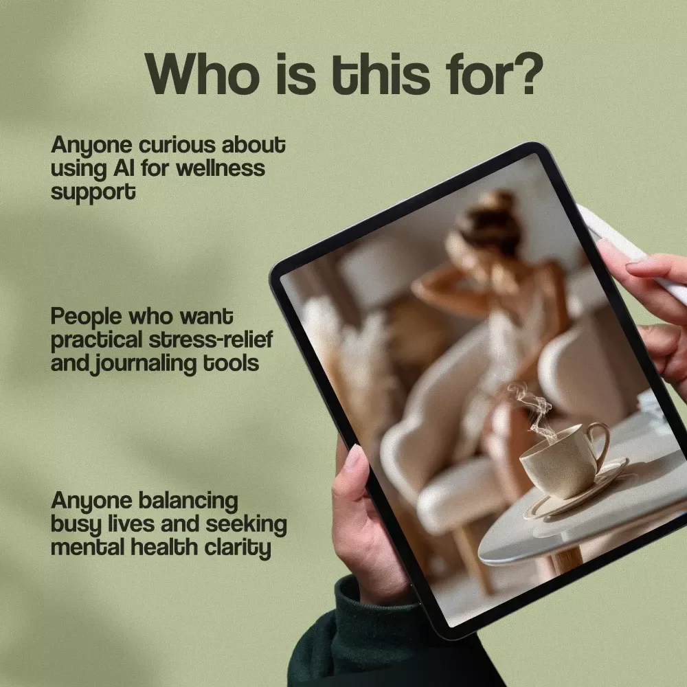 How to Use AI for Mental Health Safely | Digital Download Guide for Emotional Wellbeing, Stress Relief & AI Wellness Tools