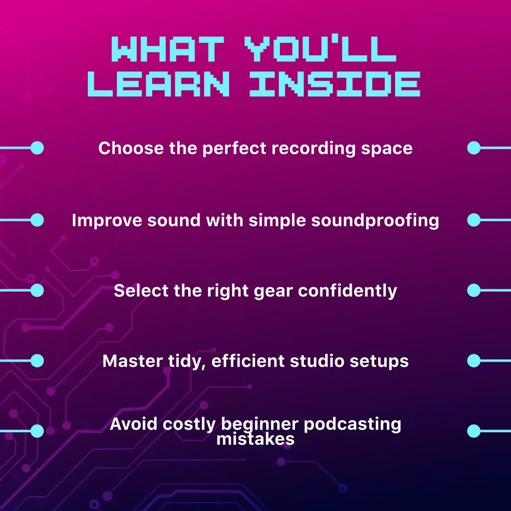 Building a Home Podcast Studio | Step-by-Step Guide for Beginners | Digital Download, eBook, Checklist for Podcasters & Creators