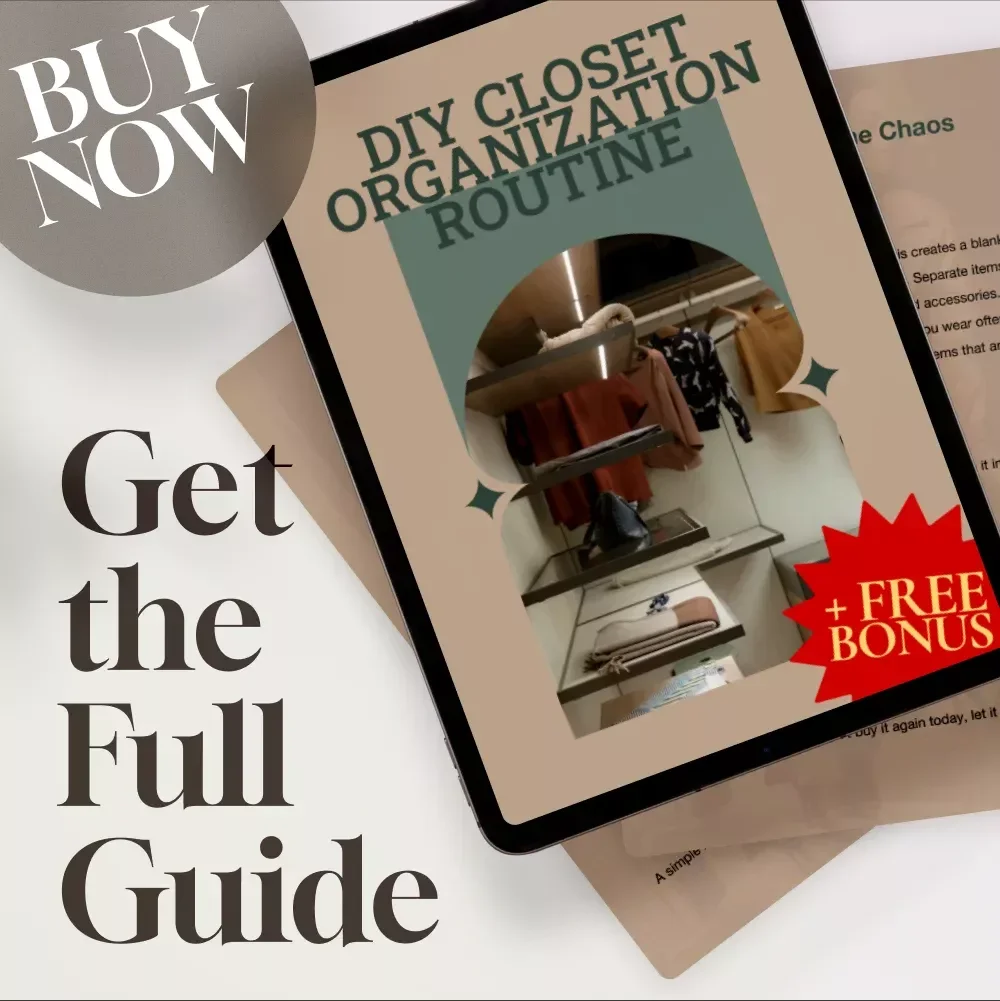 DIY Closet Organization Routine | Digital Download Guide for Decluttering, Storage Solutions, and Closet Styling
