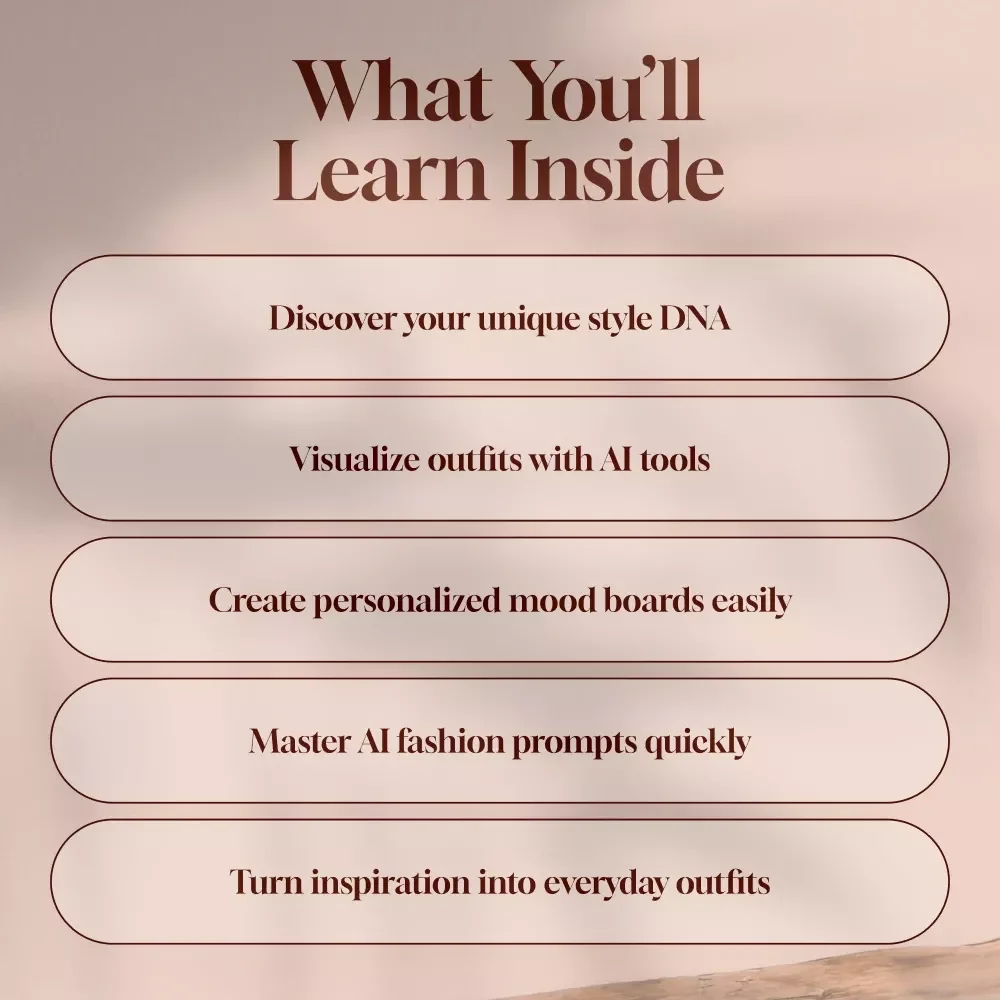 Build Your Signature Style With AI | Digital Guide for Fashion, Aesthetic Preferences & Personal Style | eBook, Checklist & AI Prompts