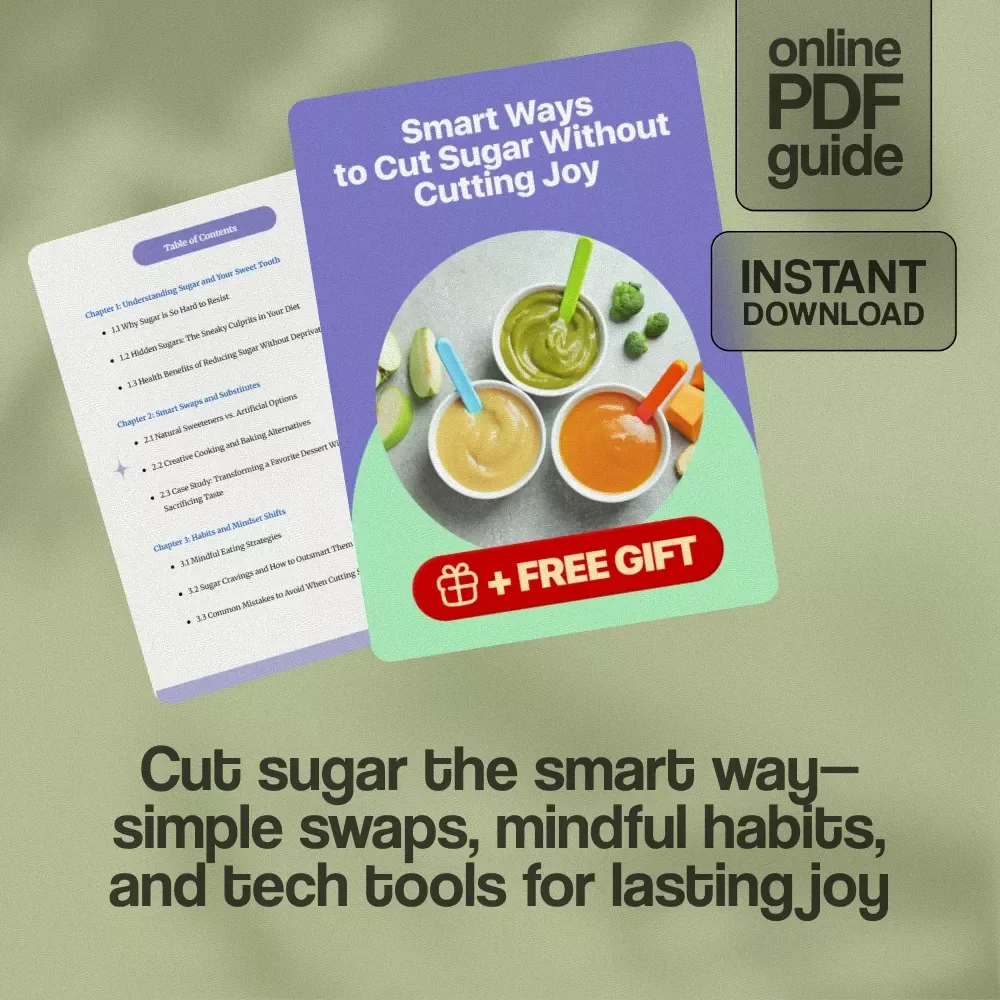 Smart Ways to Cut Sugar Without Cutting Joy | Digital Guide for Healthy Living, Sugar Reduction Tips, Mindful Eating & AI Tools