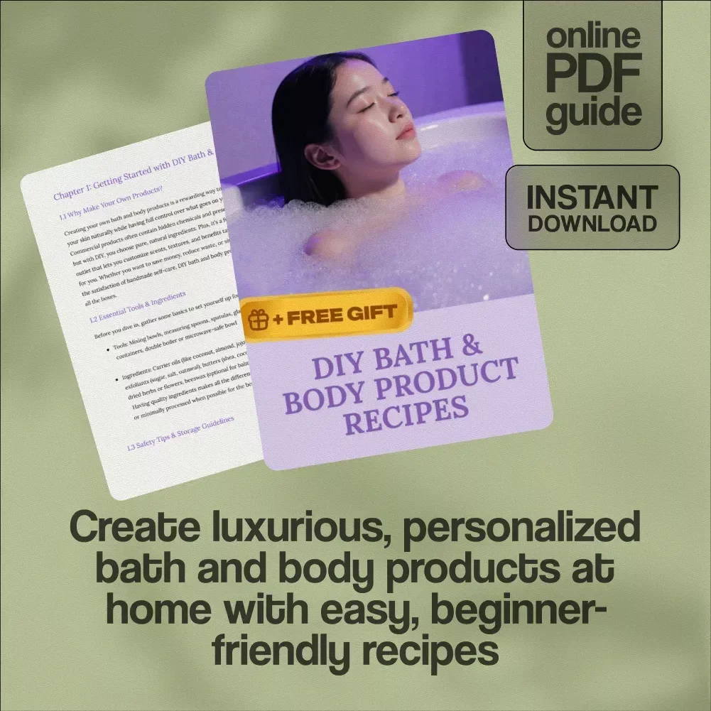 DIY Bath & Body Product Recipes: Easy-to-Follow Guide for Homemade Skincare, Soothing Bath Salts, Body Butters & Sugar Scrubs