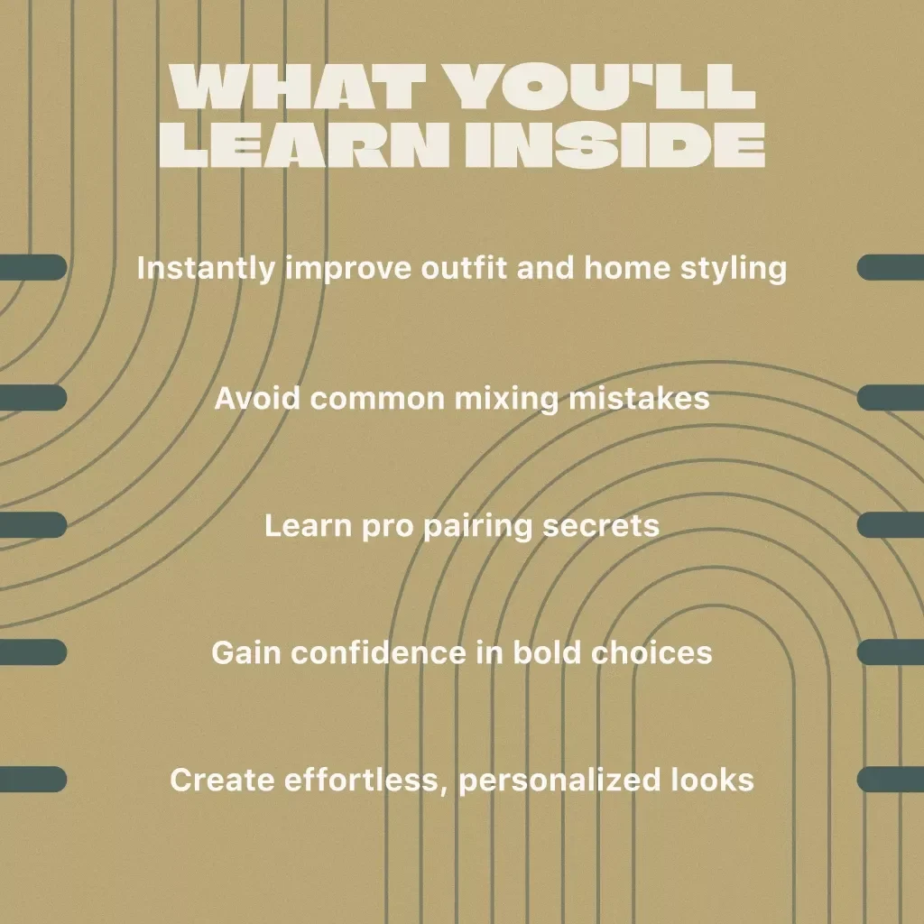 Practical Guide to Mixing Patterns and Textures | Interior Design Style Guide | Fashion & Home Styling eBook Digital Download