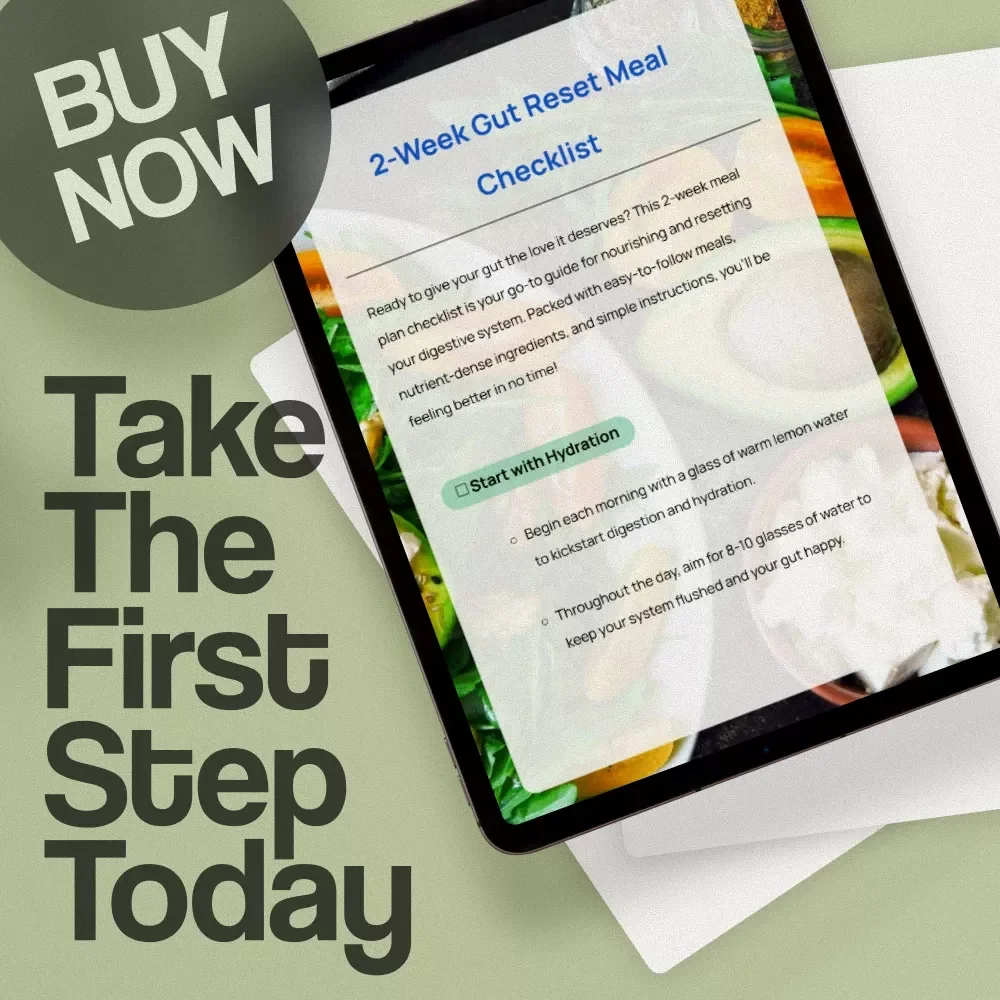 2-Week Gut Reset Meal Checklist | Gut Health Cleanse Plan | Digital Download eBook & Wellness Guide for Digestion Reset