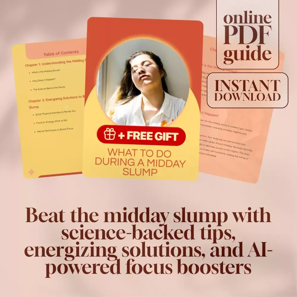What to Do During a Midday Slump | Digital Guide for Productivity, Focus, Energy Boost, and AI-Powered Solutions | Instant Download eBook & Checklist