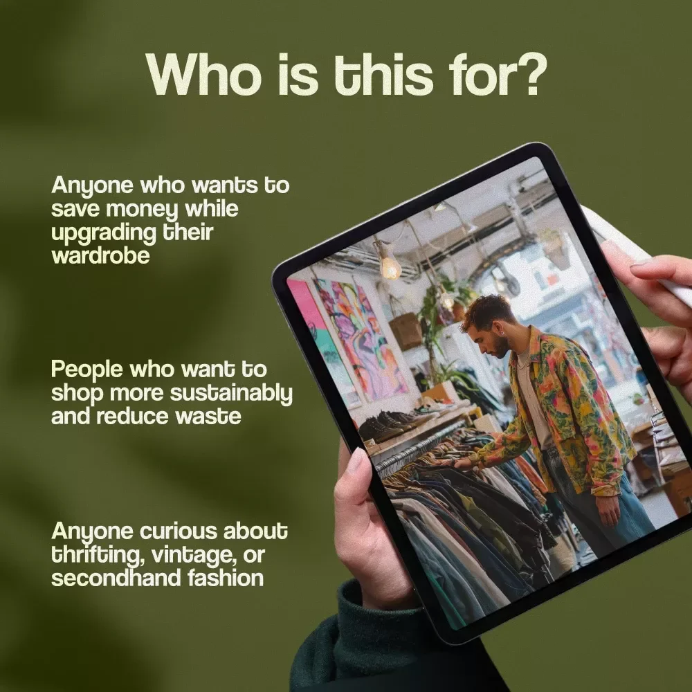 How to Shop Secondhand Like a Pro | Thrift Store Guide, eBook & Digital Download for Sustainable Fashion, Budget-Friendly Shopping, and Resale Tips
