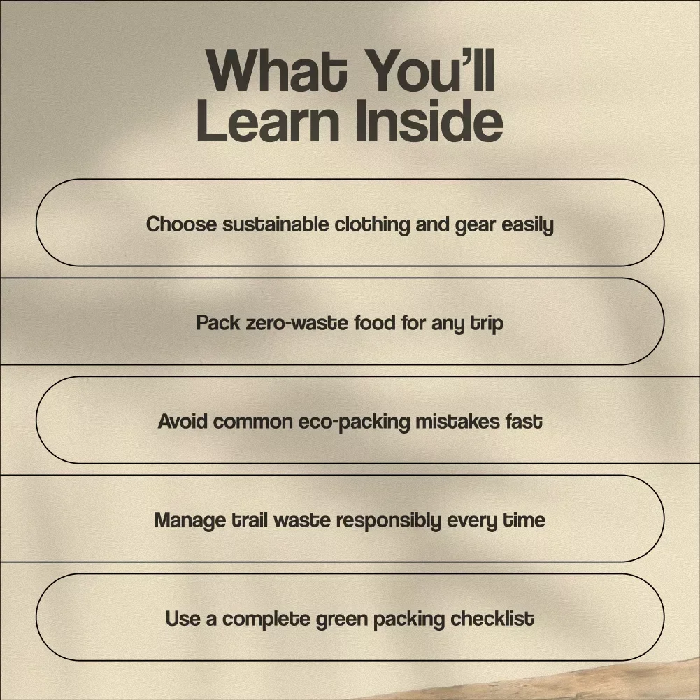 Packing List for Green Outdoor Adventures | Eco-Friendly Travel Guide | Sustainable Hiking & Camping Digital Download