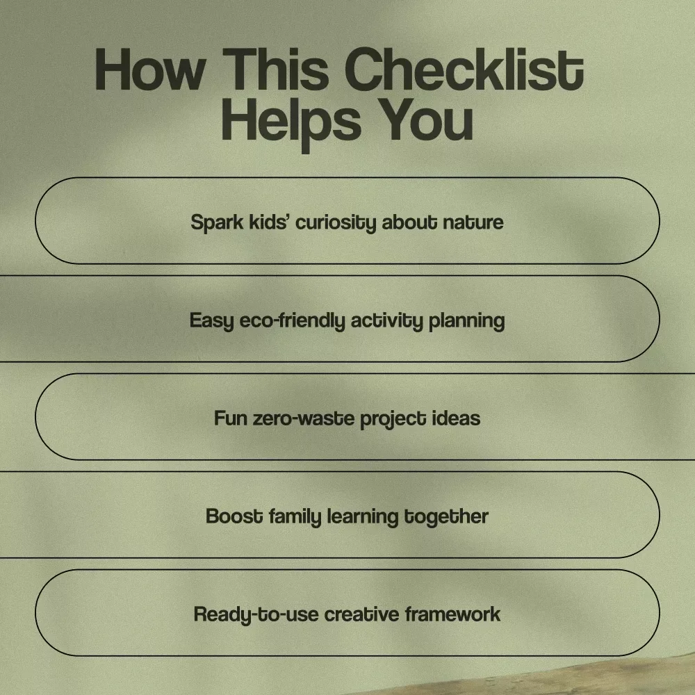 Eco Kids’ Activity Book Checklist | Digital Download | Fun Eco-Friendly Activities, Crafts & Learning Ideas for Children