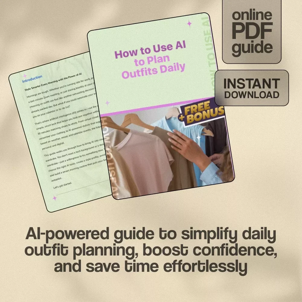 How to Use AI to Plan Outfits Daily | Digital Guide for Personal Style, AI Outfit Planner, Wardrobe Organization, Styling Tools & Daily Routine