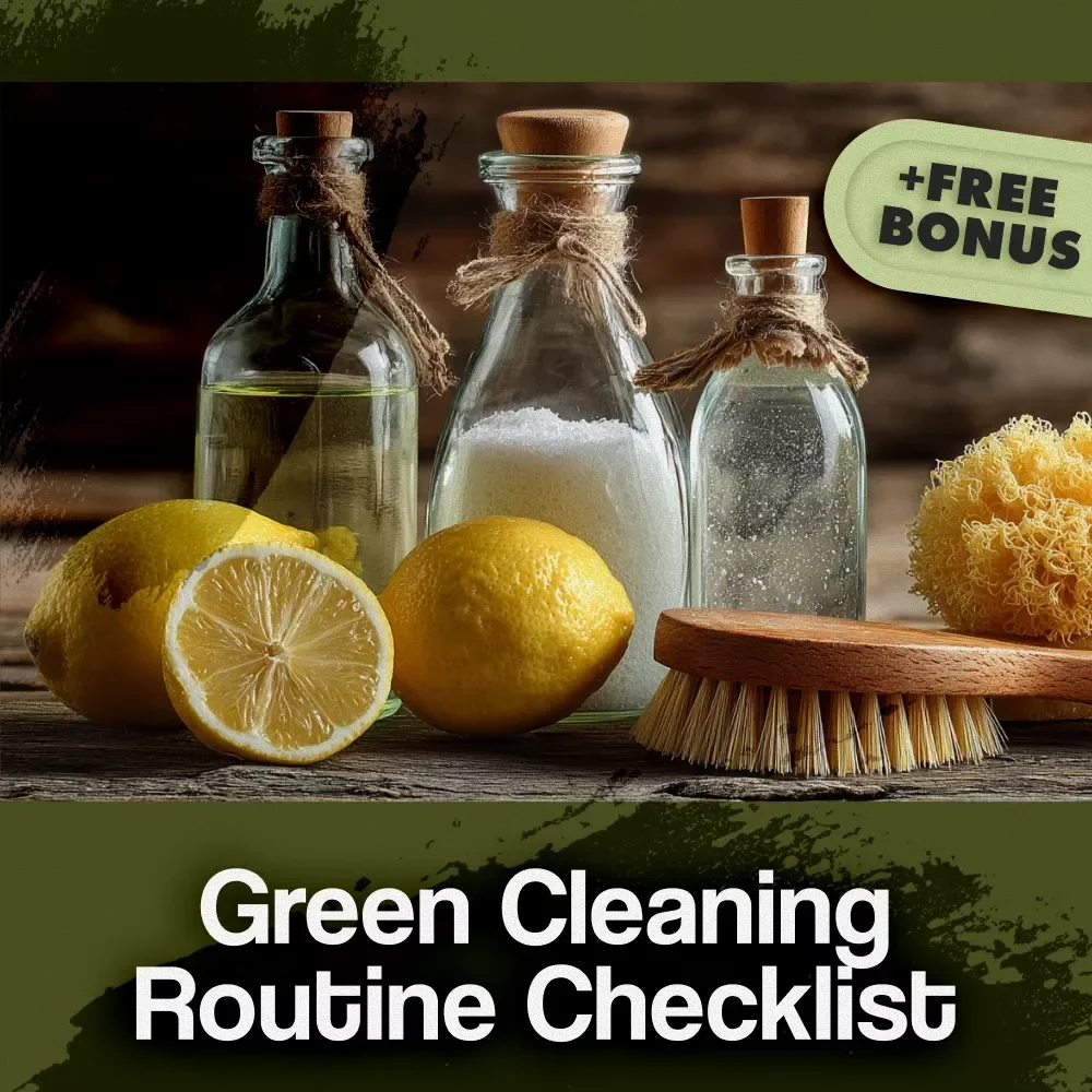 Green Cleaning Routine Checklist | Eco-Friendly Daily, Weekly & Monthly Home Cleaning Guide | Printable Digital Download for Natural Non-Toxic Living