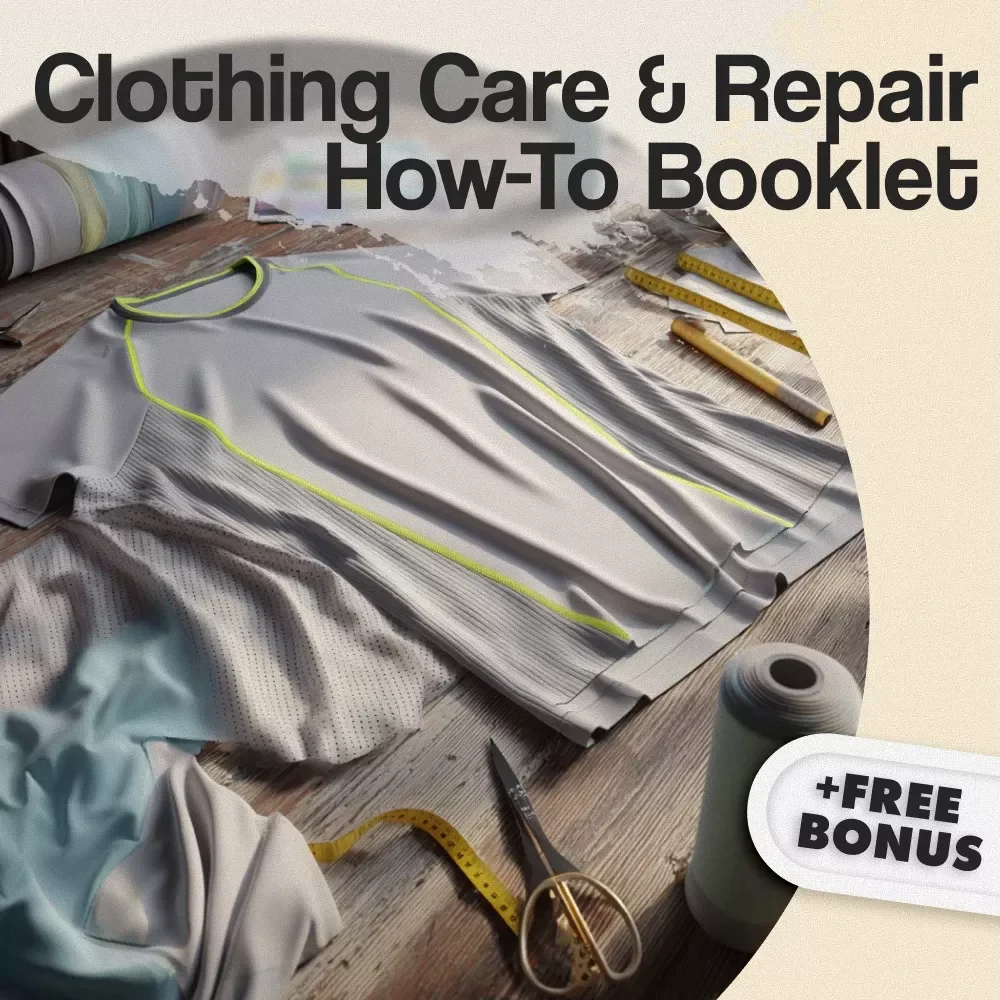 Clothing Care & Repair How-To Booklet | Digital Download Checklist for Garment Care, Wardrobe Repair, Laundry Tips & Sustainable Clothing Maintenance