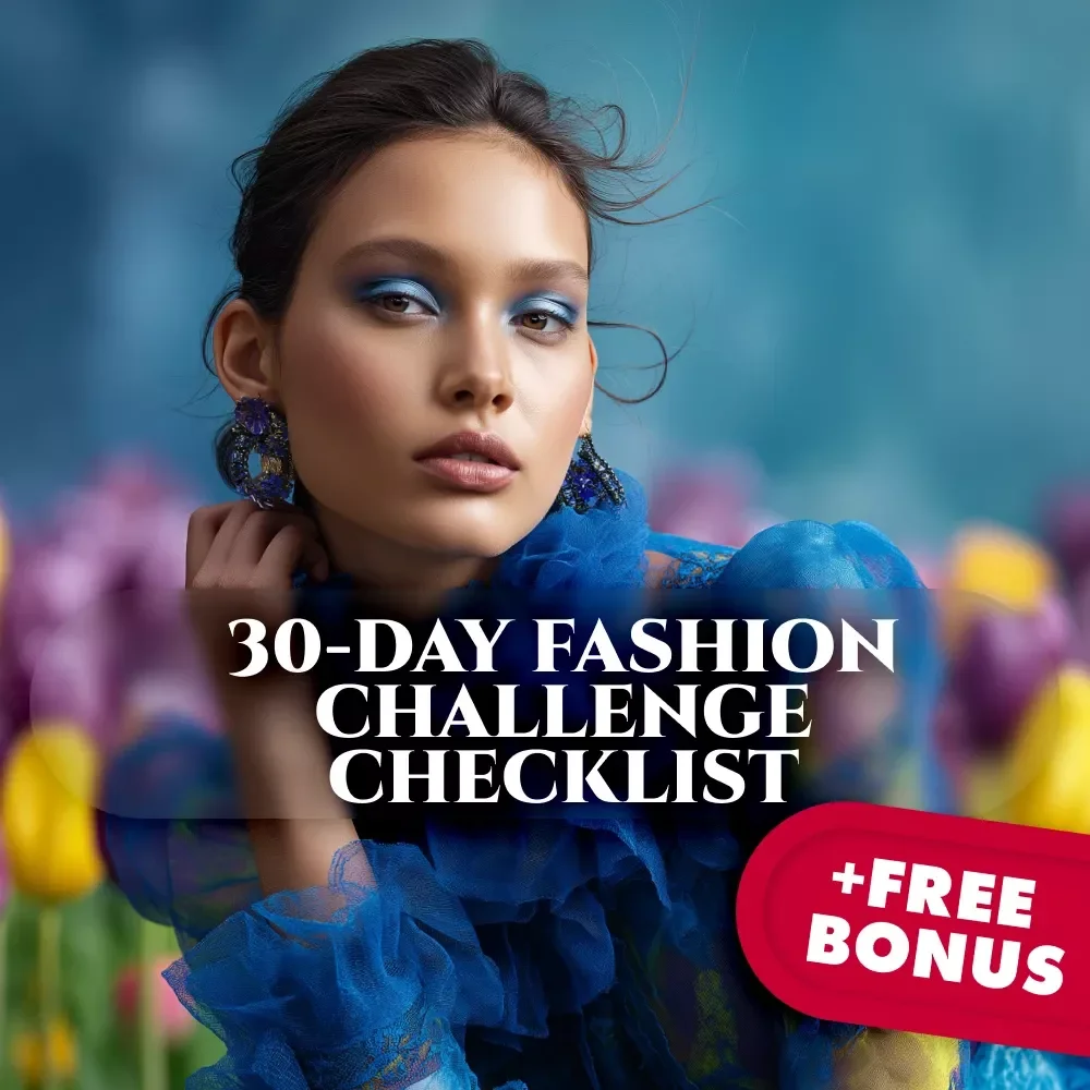 30-Day Fashion Challenge Checklist | Digital Download Wardrobe Guide, eBook & Printable Style Planner for Women’s Closet Organization & Outfit Inspiration