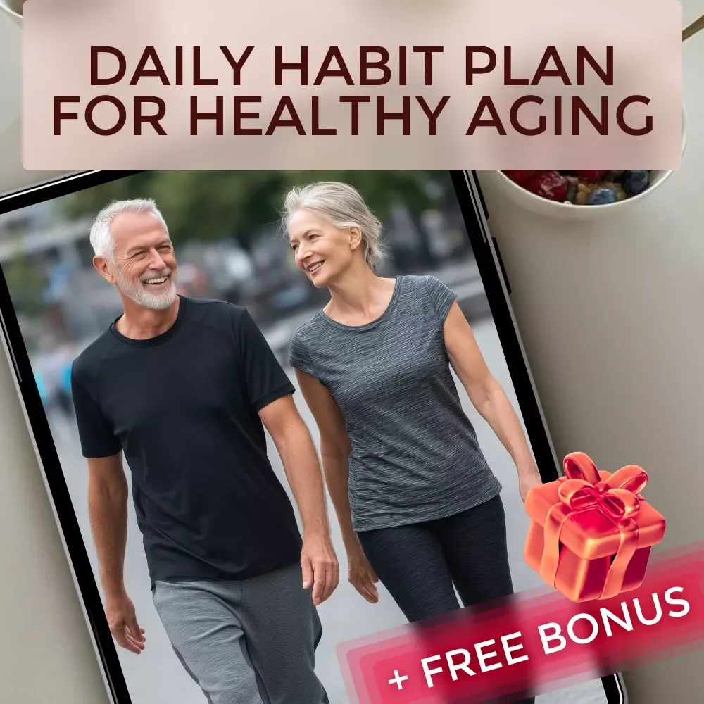 Daily Habit Plan for Healthy Aging | Digital Guide for Longevity, Wellness, Nutrition, and Mindfulness | Printable eBook & Checklist for Healthy Routines