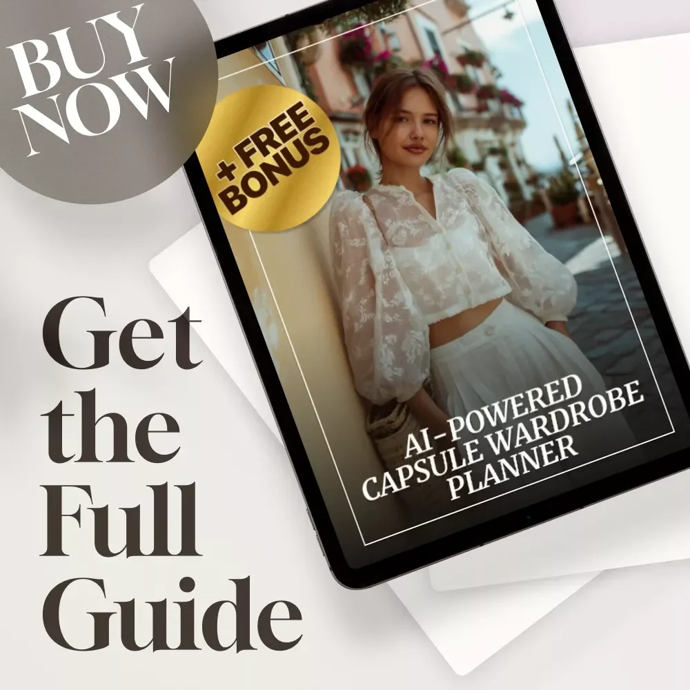 AI-Powered Capsule Wardrobe Planner | Minimalist Style Guide, Digital Download eBook, Smart Outfit Suggestions, Sustainable Fashion Checklist