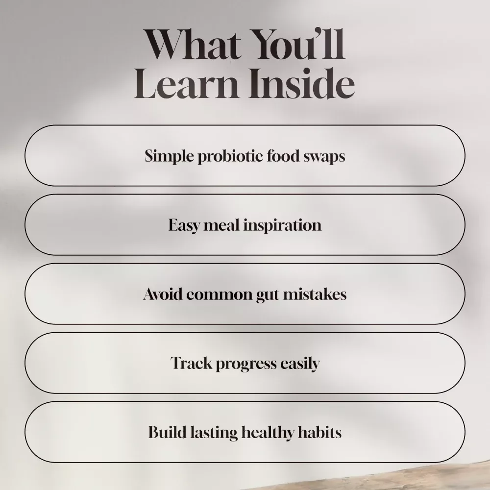 Probiotic Food Starter Guide | Digital Download Gut Health Guide, eBook & Checklist for Beginners | Improve Digestion, Fermented Foods & Microbiome Wellness KEYWORDS