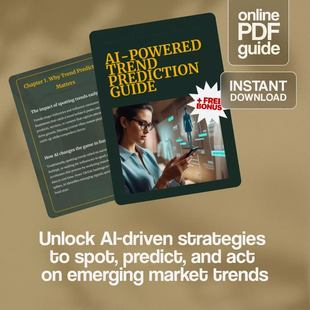 AI-Powered Trend Prediction Guide | Digital Download eBook | Future Trends, Forecasting with AI, Social Media Insights & Business Growth Strategies