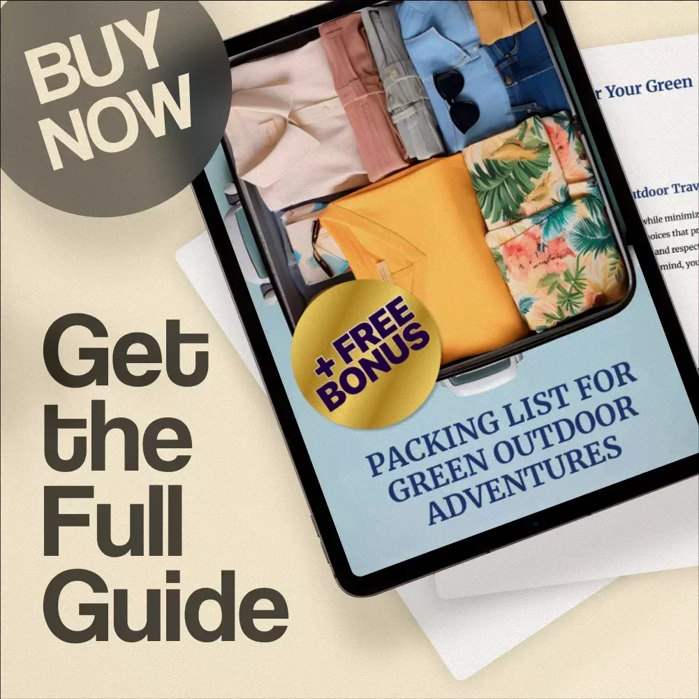 Packing List for Green Outdoor Adventures | Eco-Friendly Travel Guide | Sustainable Hiking & Camping Digital Download