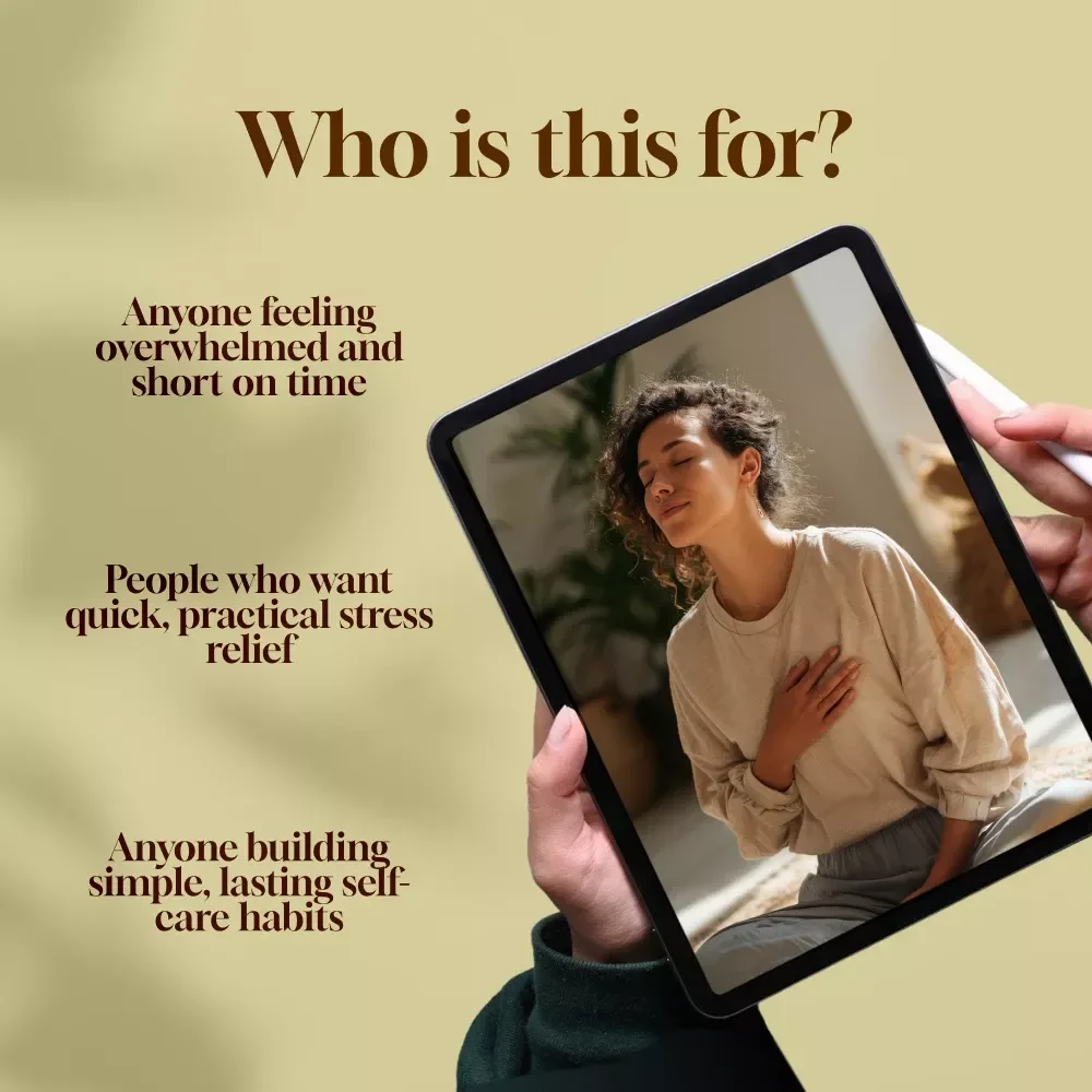 5-Minute Self-Care Emergency Plan | Digital Download Guide for Stress Relief, Quick Mindfulness, Anxiety Calming, and Everyday Wellness